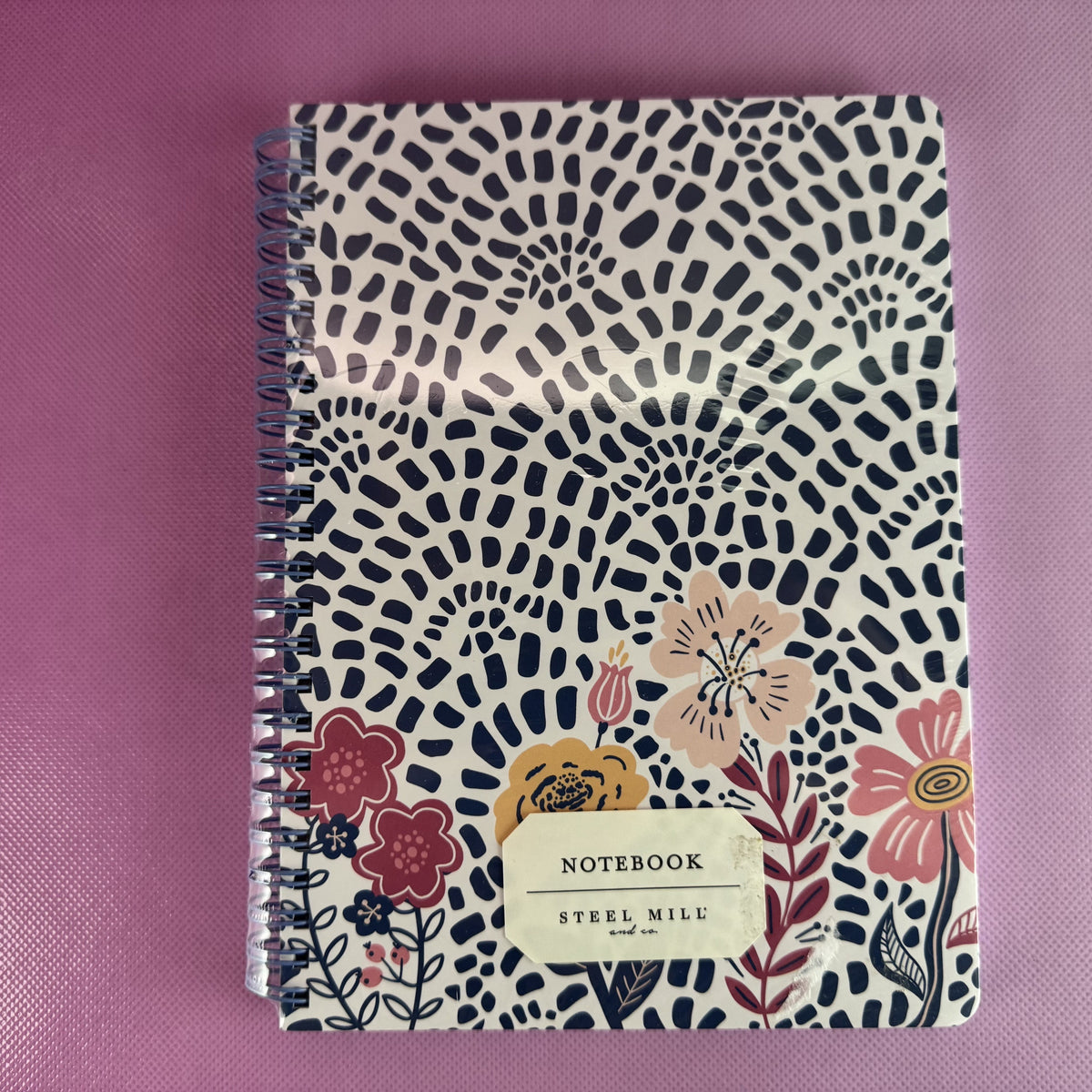 Floral Steel Mill Spiral Bound Notebook