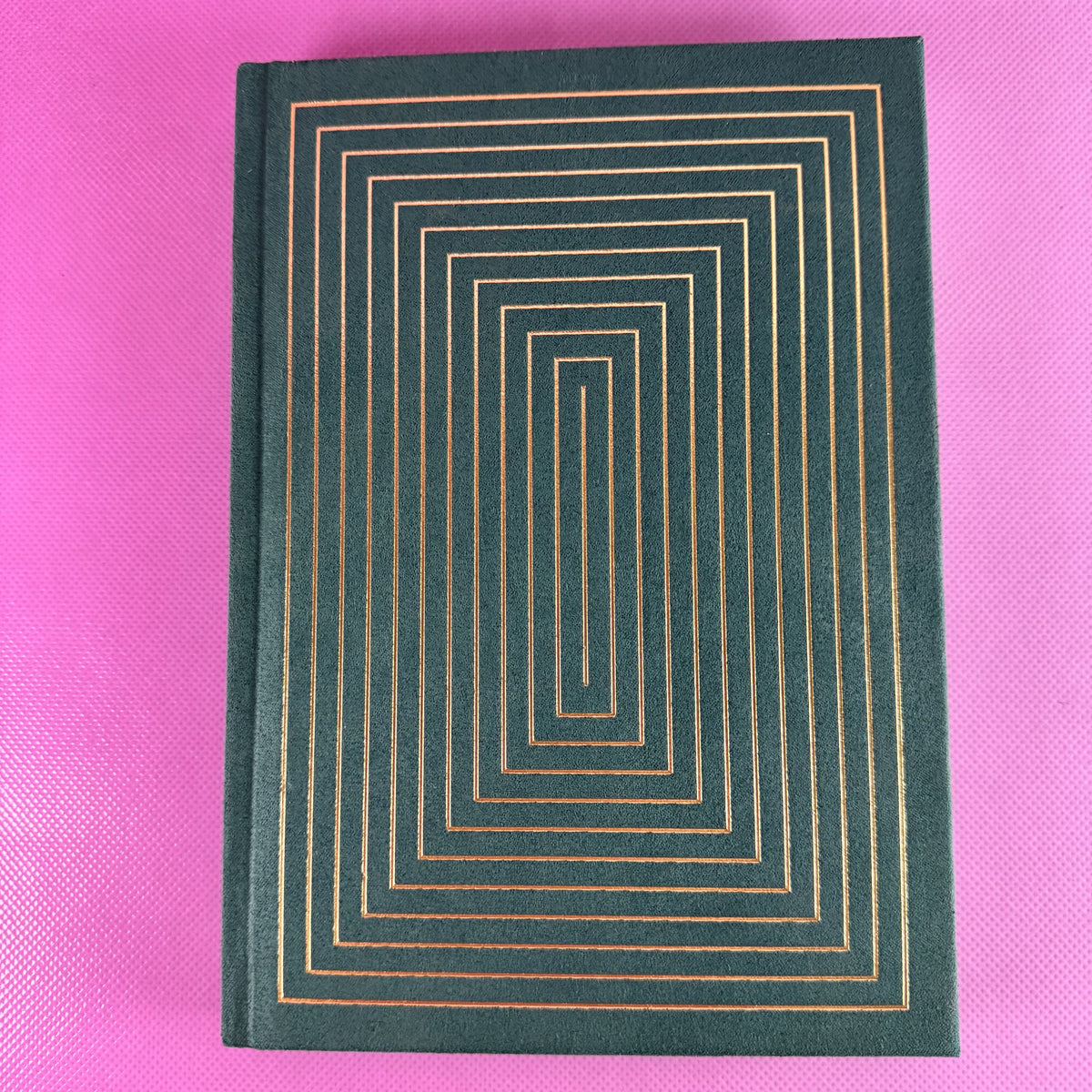 Green Suede and Gold Piped Hardbound Journal