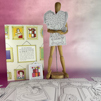 Museum Coloring Kit and Paper Model