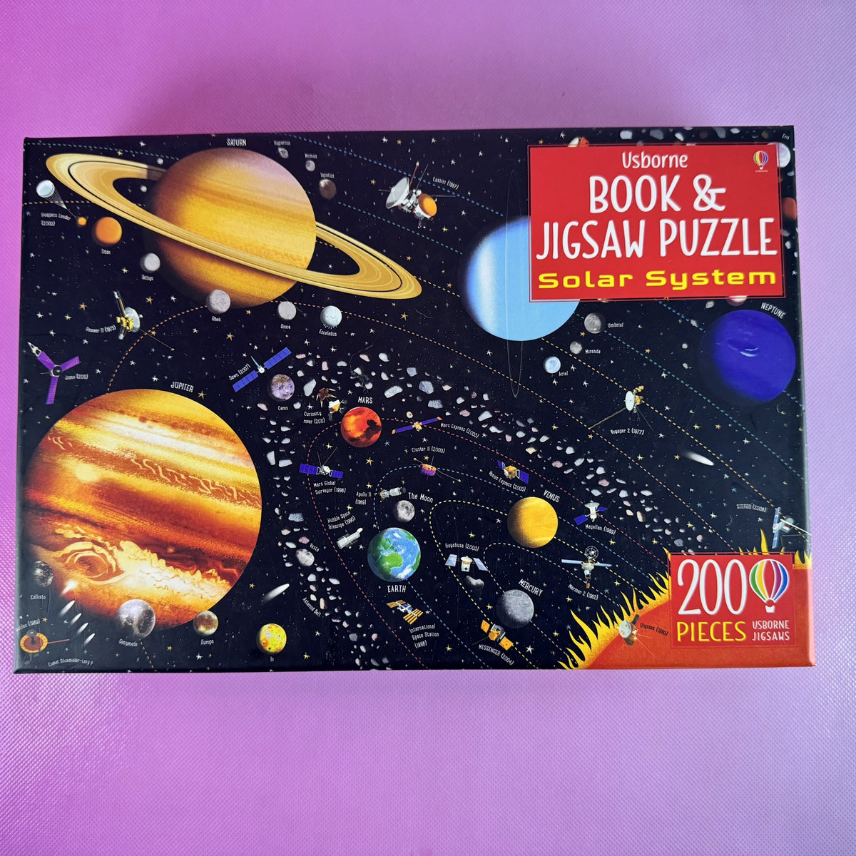 Usborn Book & Jigsaw Puzzle of Solar System 200 Pieces