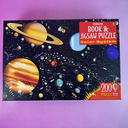 Usborn Book & Jigsaw Puzzle of Solar System 200 Pieces
