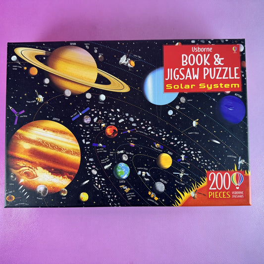 Usborn Book & Jigsaw Puzzle of Solar System 200 Pieces