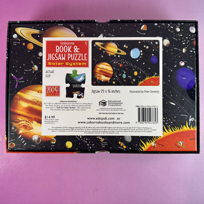 Usborn Book & Jigsaw Puzzle of Solar System 200 Pieces
