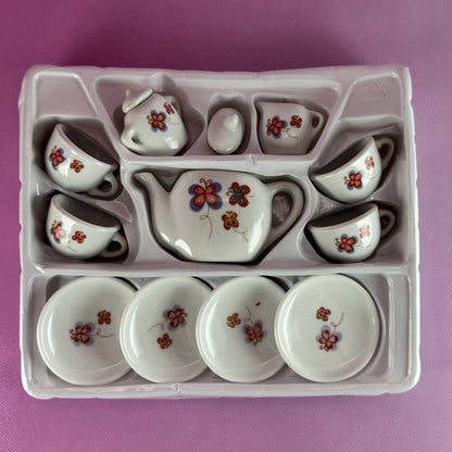Toy Porcelain Floral Teaset