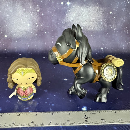 Chibi-style Wonder Woman and Horse Action Figures