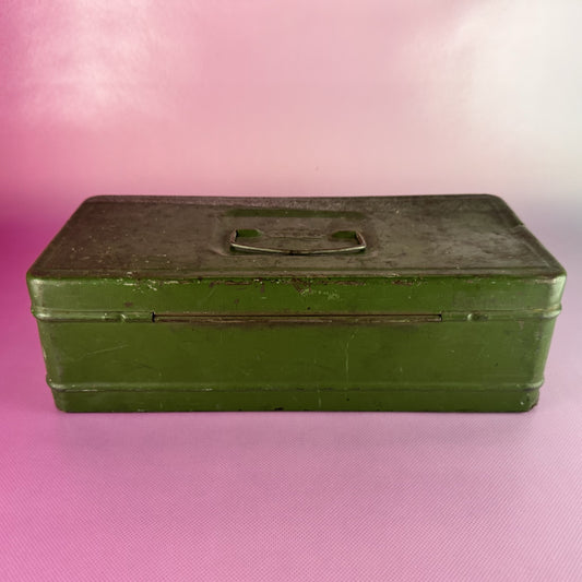 Antique Metal Tackle Box