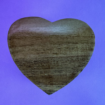 Heart-shaped, Hand-carved, Puzzle Box with Foral Details