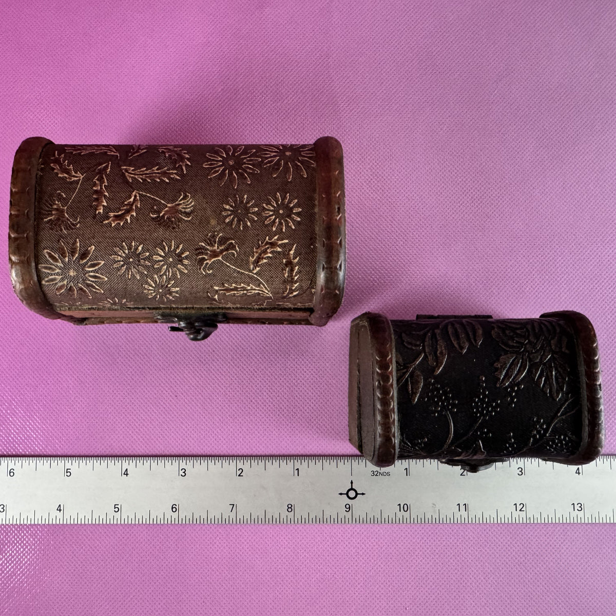 Pair of Small Treasure Chests with Clasps