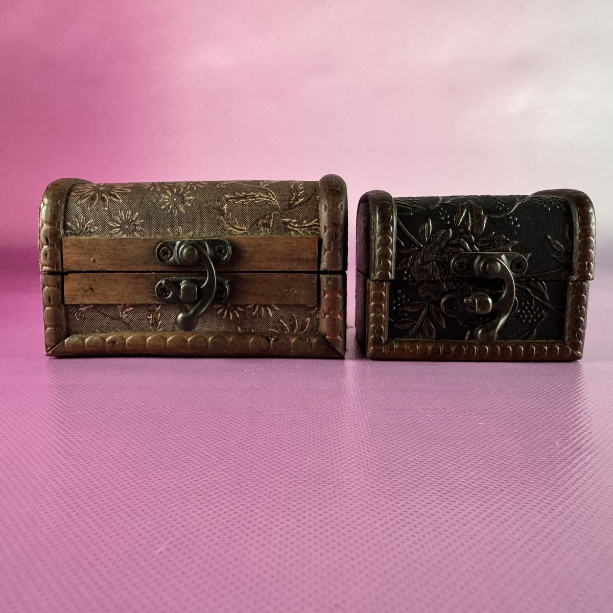 Pair of Small Treasure Chests with Clasps