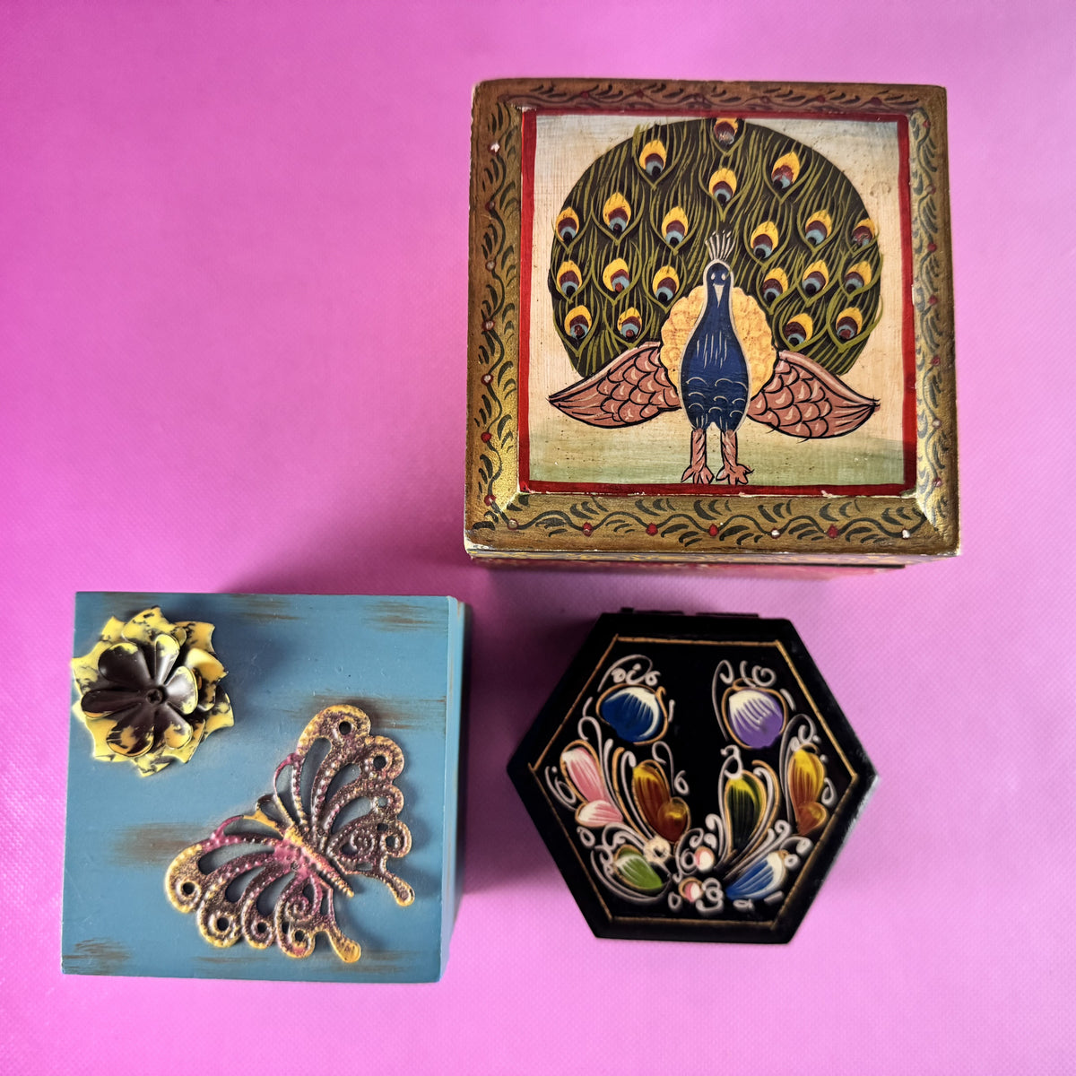 Trio of Quirky Trinket Boxes