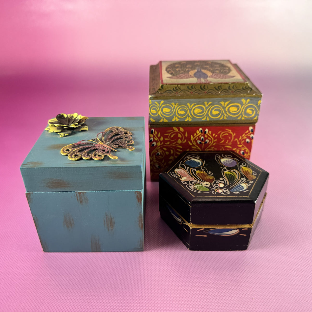 Trio of Quirky Trinket Boxes