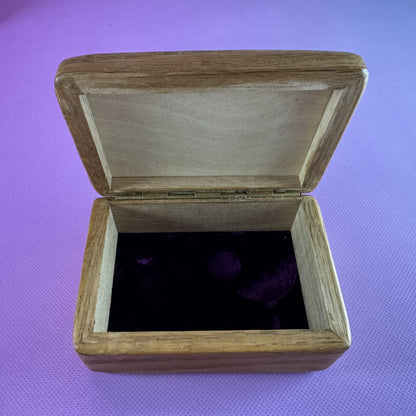 Velvet-lined Pair of Wooden Boxes