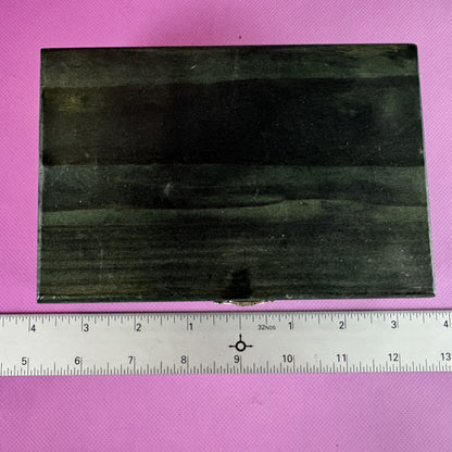 Green Wooden Trinket Box with Clasp