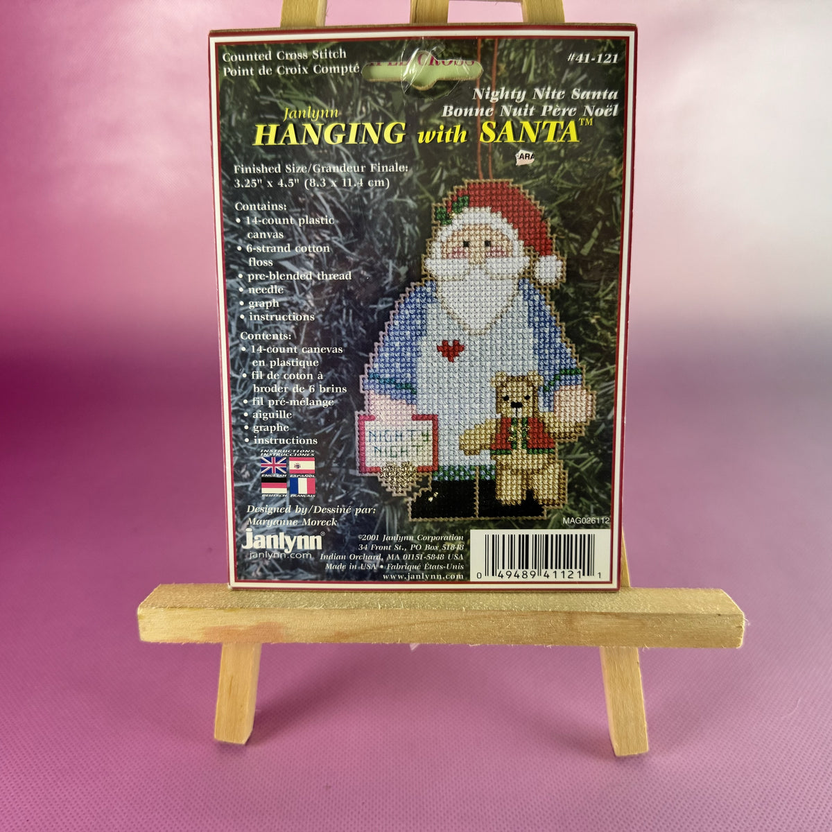 Hanging with Santa Holiday Ornament Crosstitch Kit