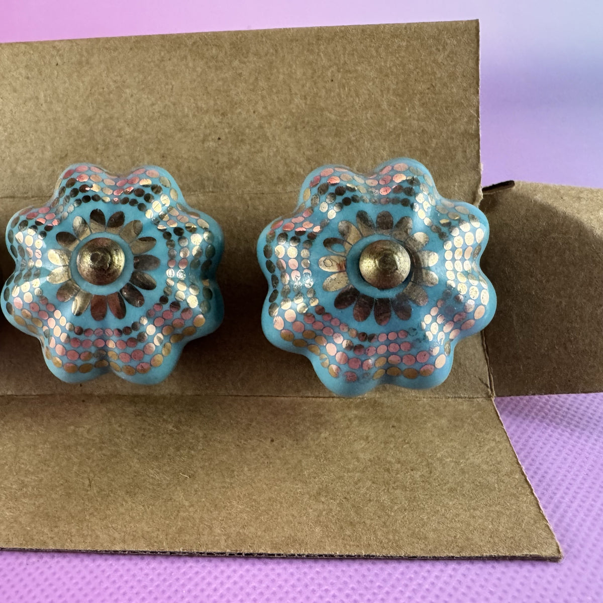 Turquoise Morrocan-Style Drawer Knobs