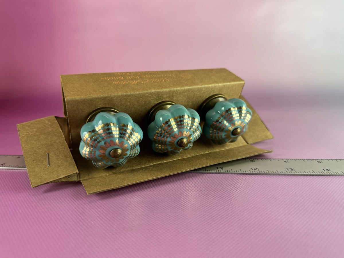 Turquoise Morrocan-Style Drawer Knobs