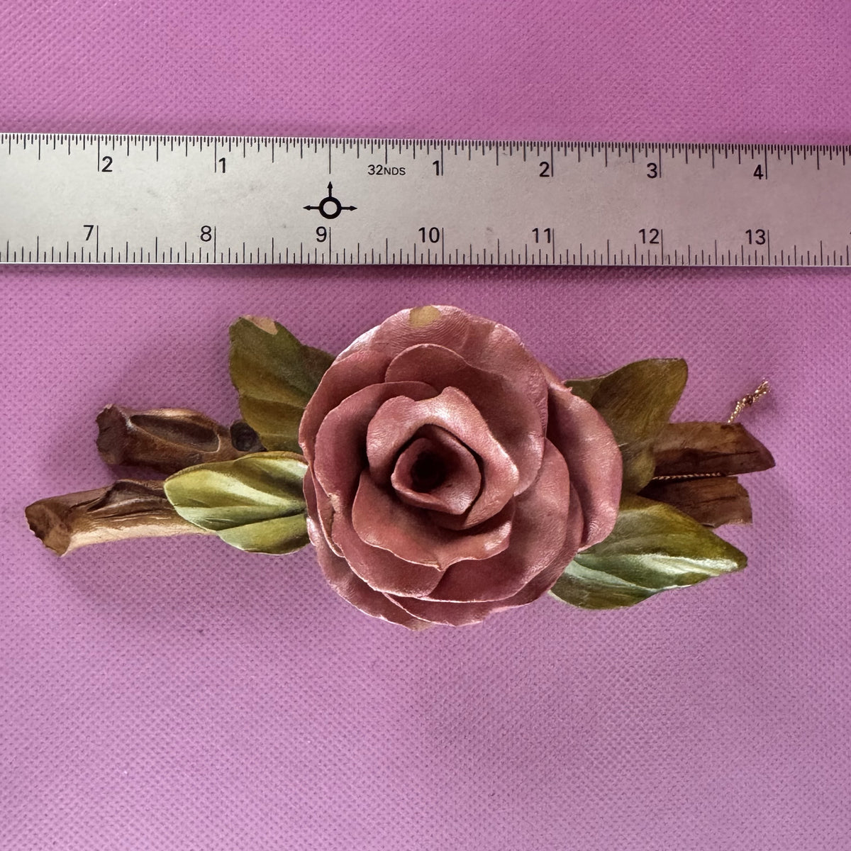 Capodimonte-style Porcelain Rose Wall Sculpture