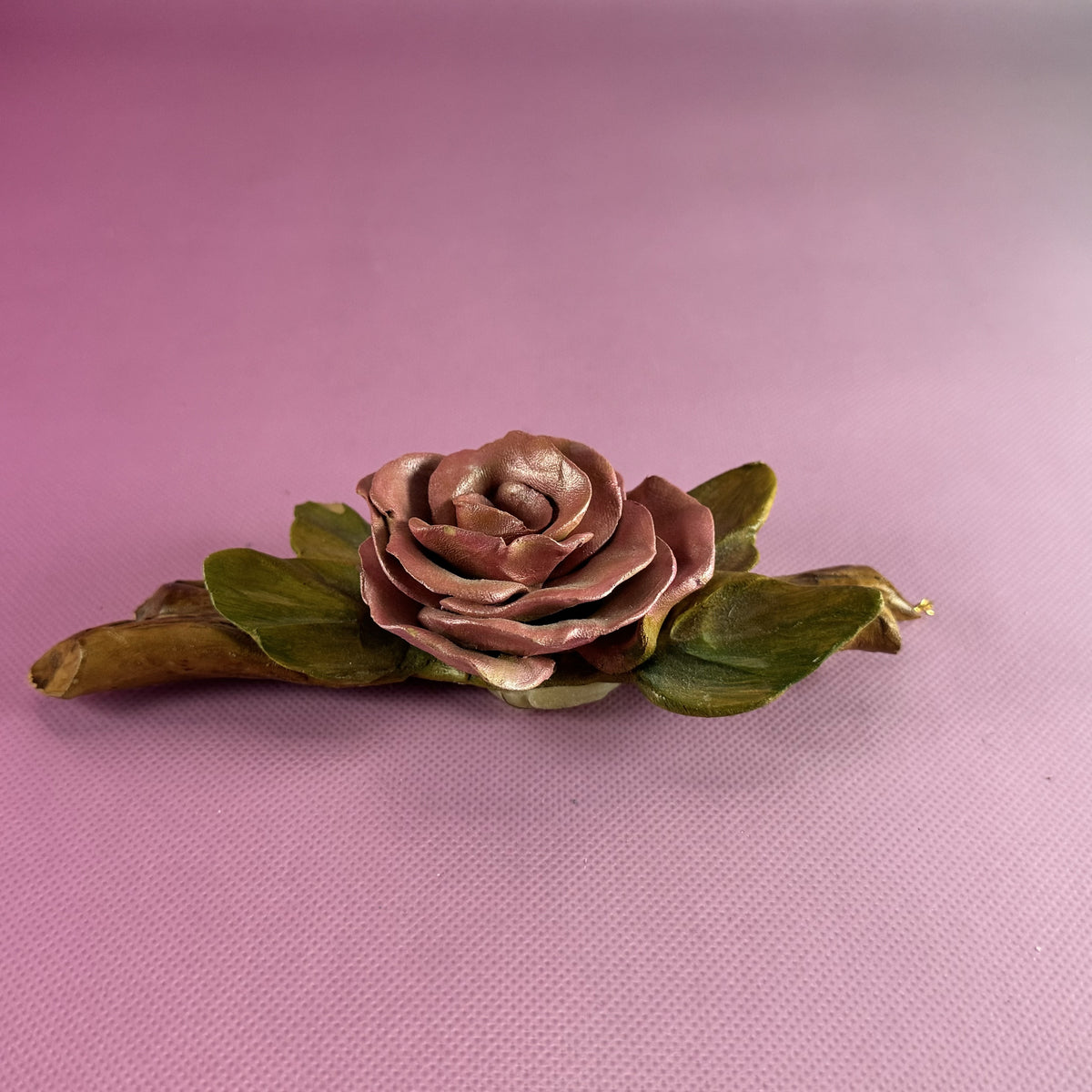 Capodimonte-style Porcelain Rose Wall Sculpture
