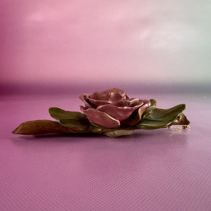 Capodimonte-style Porcelain Rose Wall Sculpture