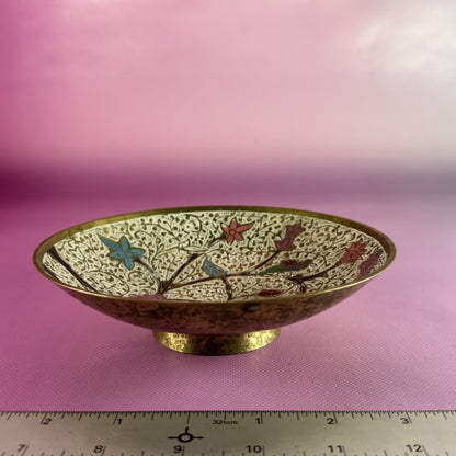 Meenakari-style Cloisonné Enamel Brass Bowl