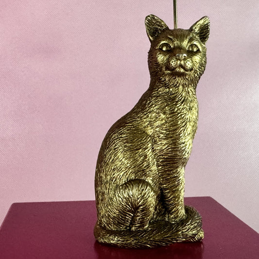 Gold-toned, Resign, Cat Photo Card Holder