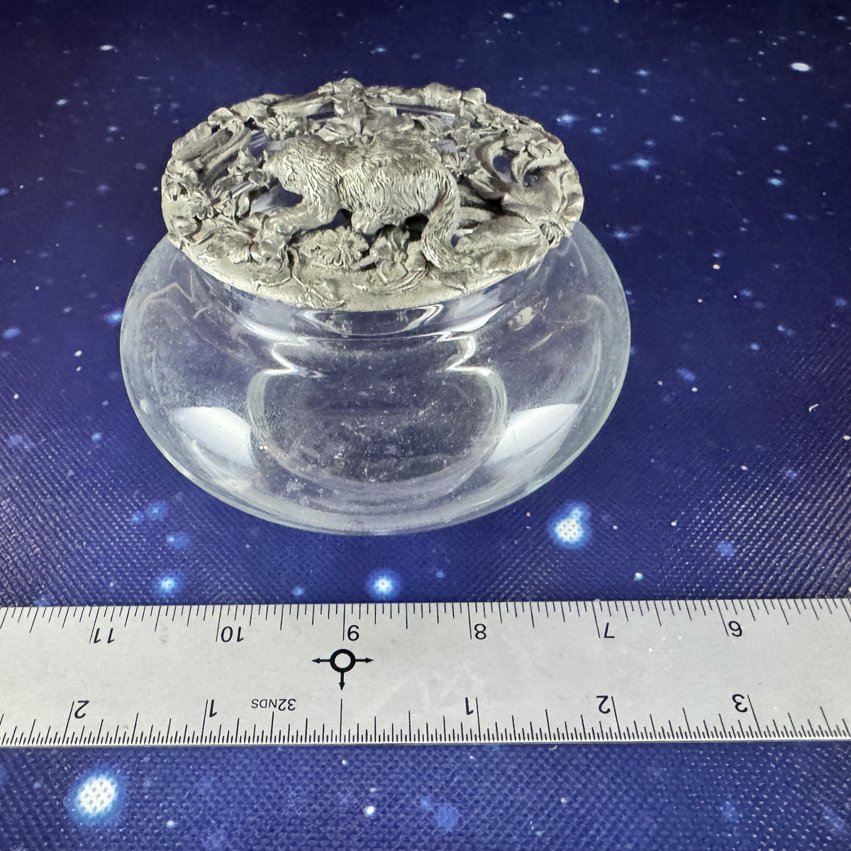 Rawcliffe Pewter Lidded Potpourri Dish-Cat