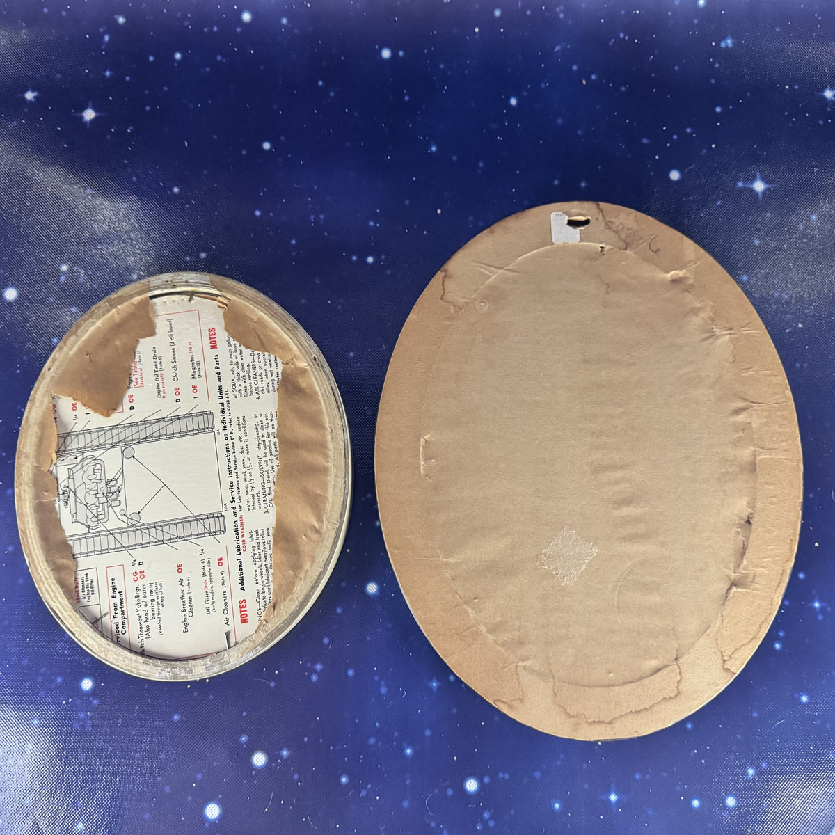 Pair of Oval-Framed Vintage Art Pieces
