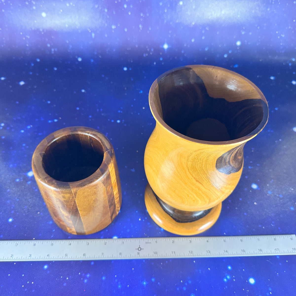 Pair of Wooden Utensil Holders