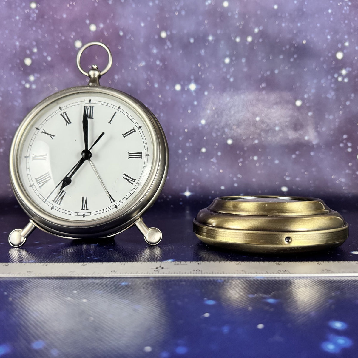 Gold and Silver Tone "Pocketwatch" Clocks