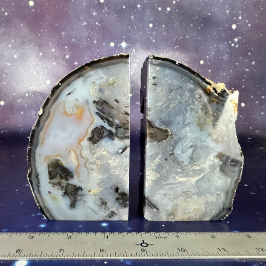 Polished Geod Bookends
