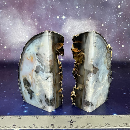 Polished Geod Bookends