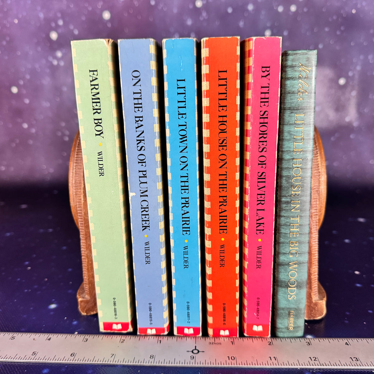 Wooden Bookends with Carved Horseheads