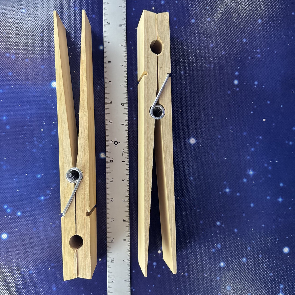 Pair of Giant Wooden Clothes Pins