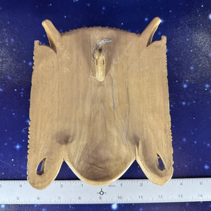 Wooden Carved Buddha Mask Wall Hanging