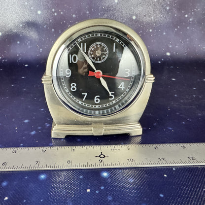 Desktop Vintage-Style Silver-tone Clock