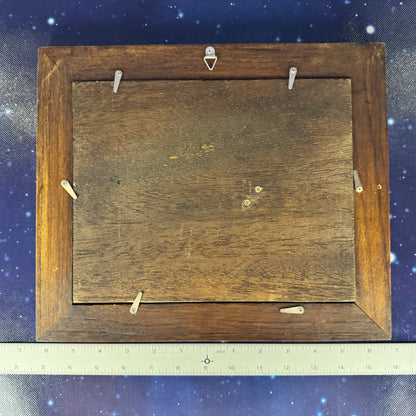 Beaten-silver-tone Clad Wooden Frame