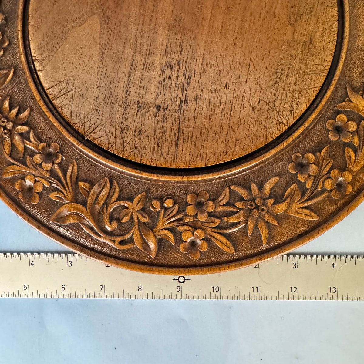 Wood Platter Carved with Daily Bread Quote