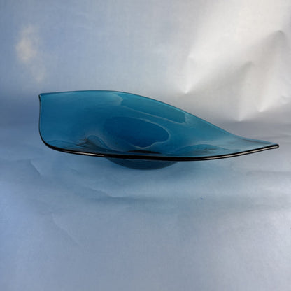 Vintage Viking Glass Epic Bluenique Platter.
