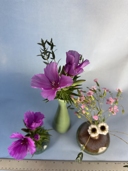 Three Mix and Match Ceramic Bud Vases