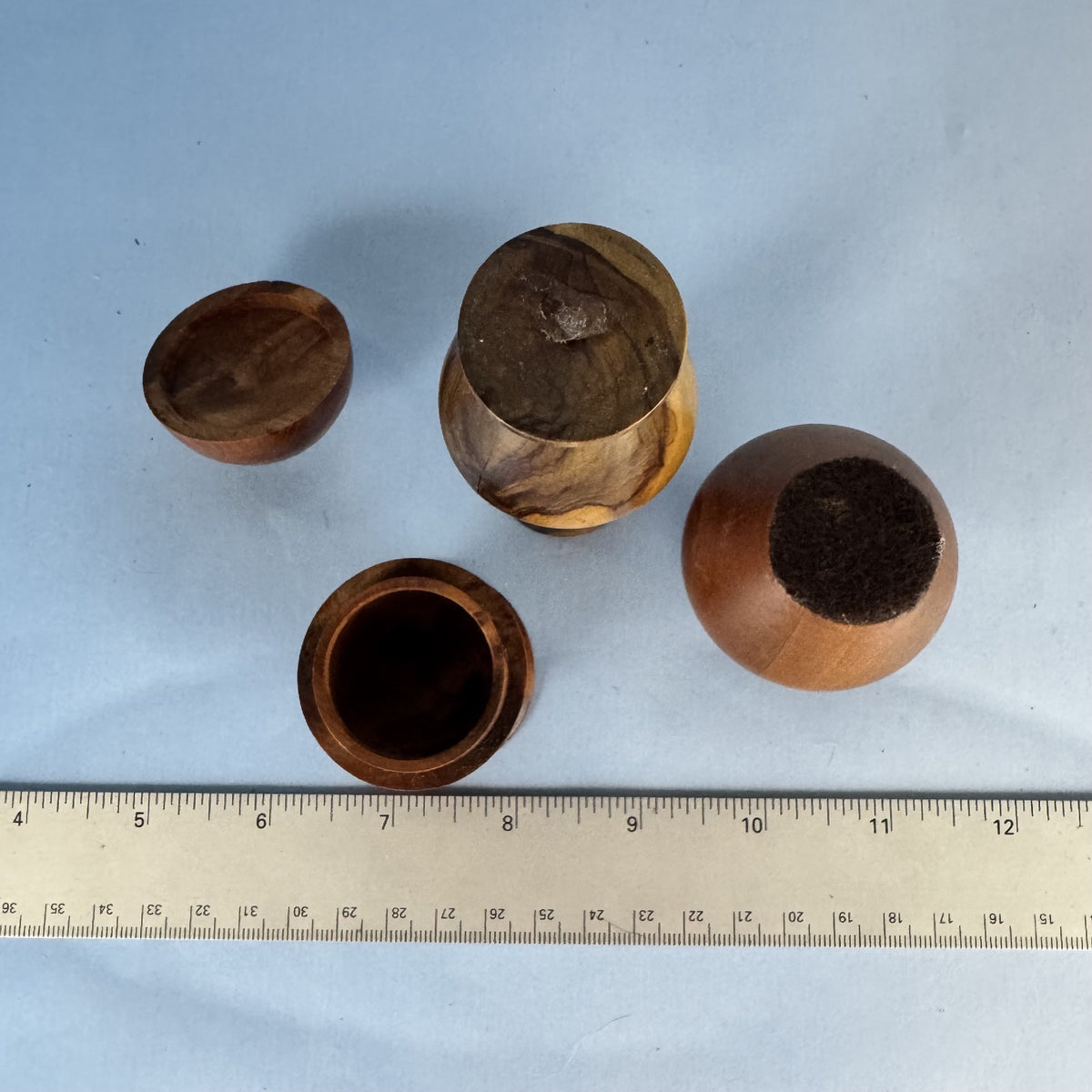 Mini Hand-turned Wooden Vases and Ring Box