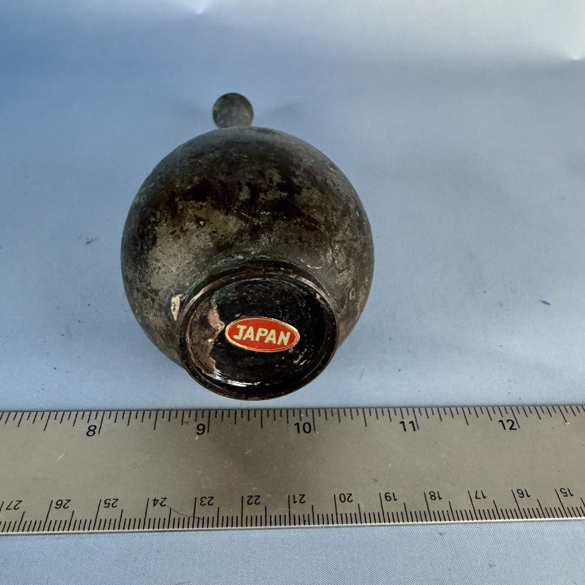 Japanese Enameled Brass Bud Vase