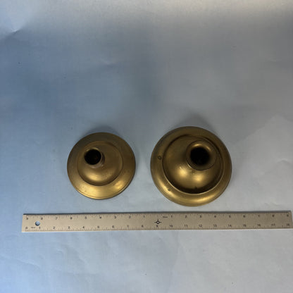 Unmatched Pair of Brass Candlestick Holders