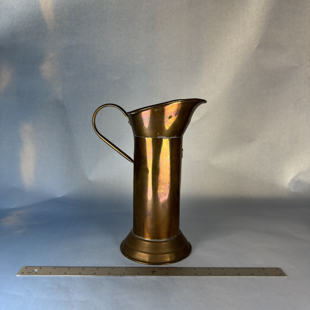 Patinaed Copper Ewer with Handle