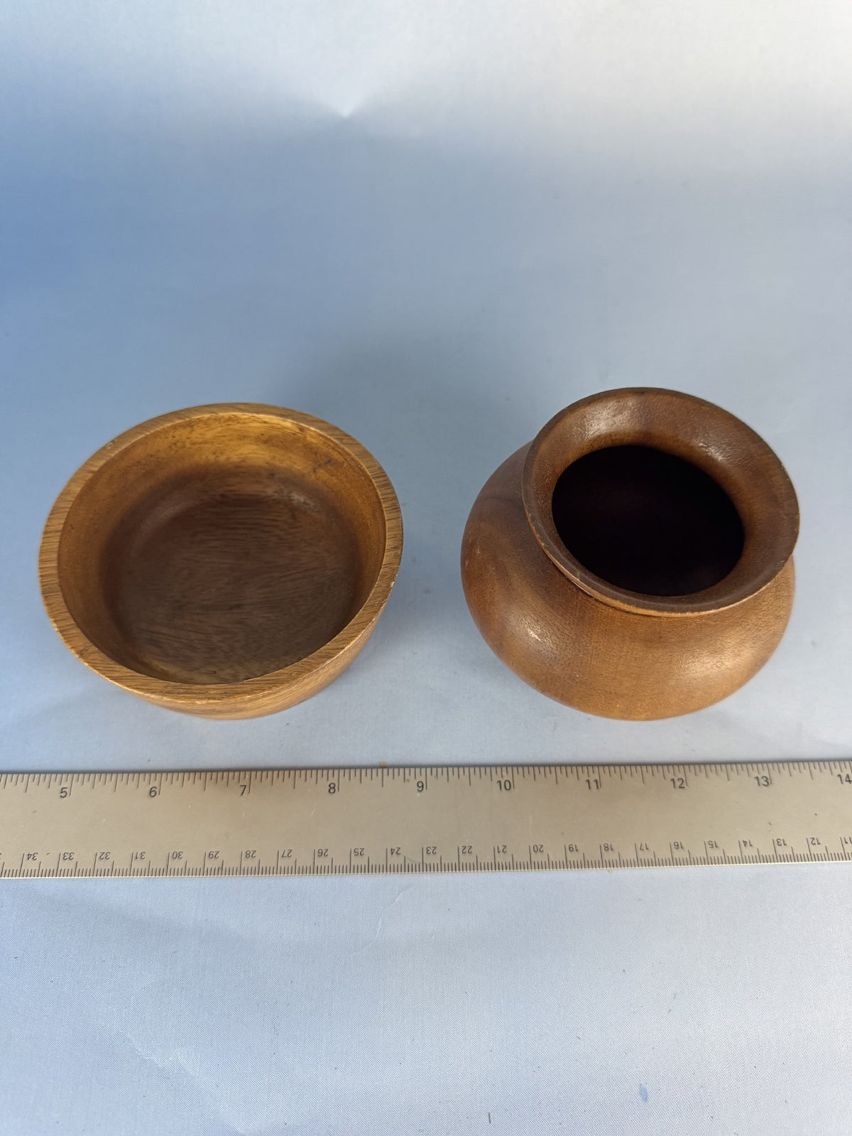 Two Hand-Turned Wooden Vessels