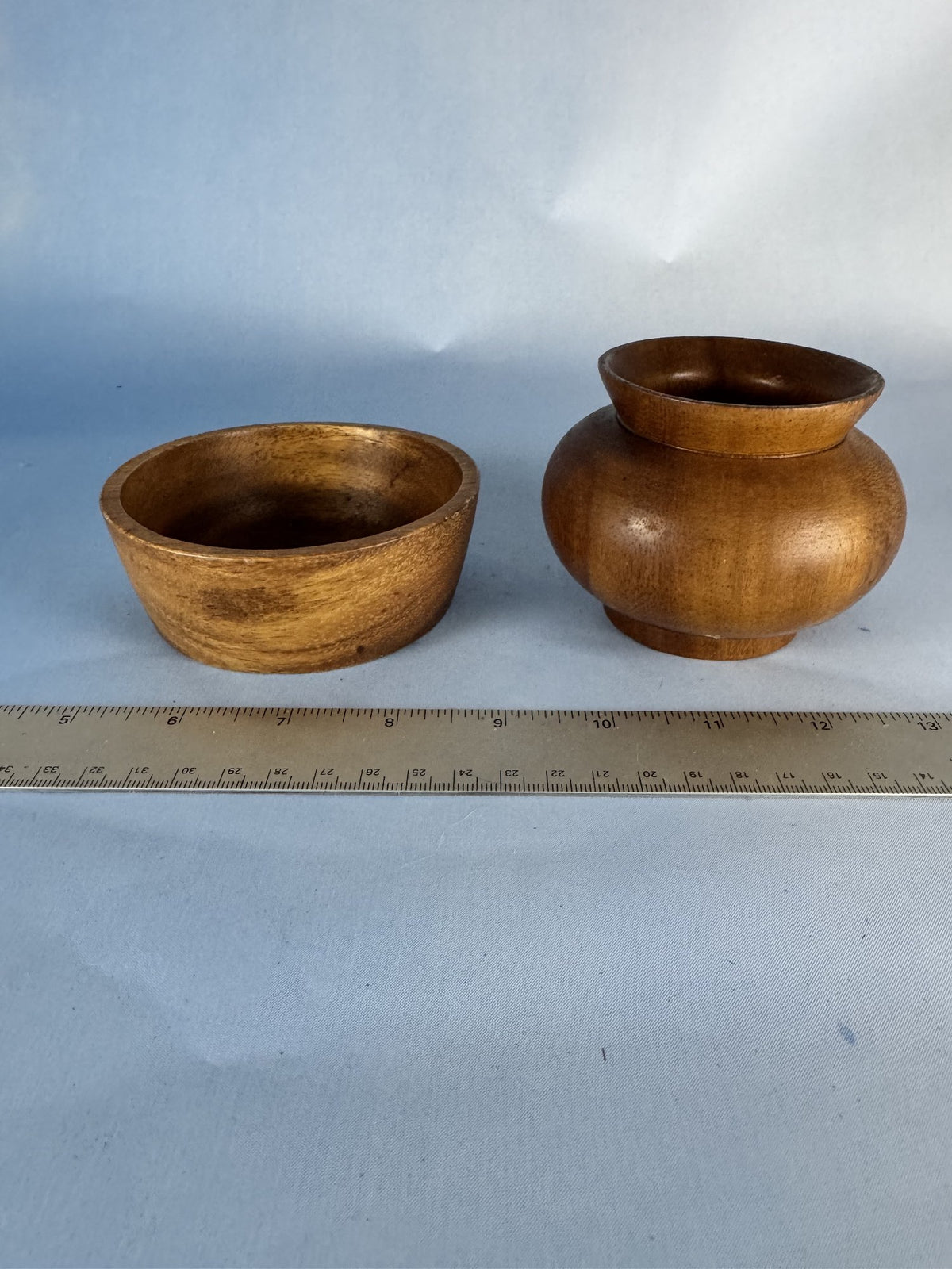 Two Hand-Turned Wooden Vessels