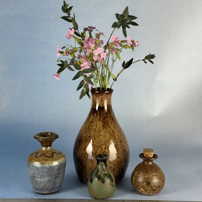 Set of Four Hand-Made Ceramic Vases