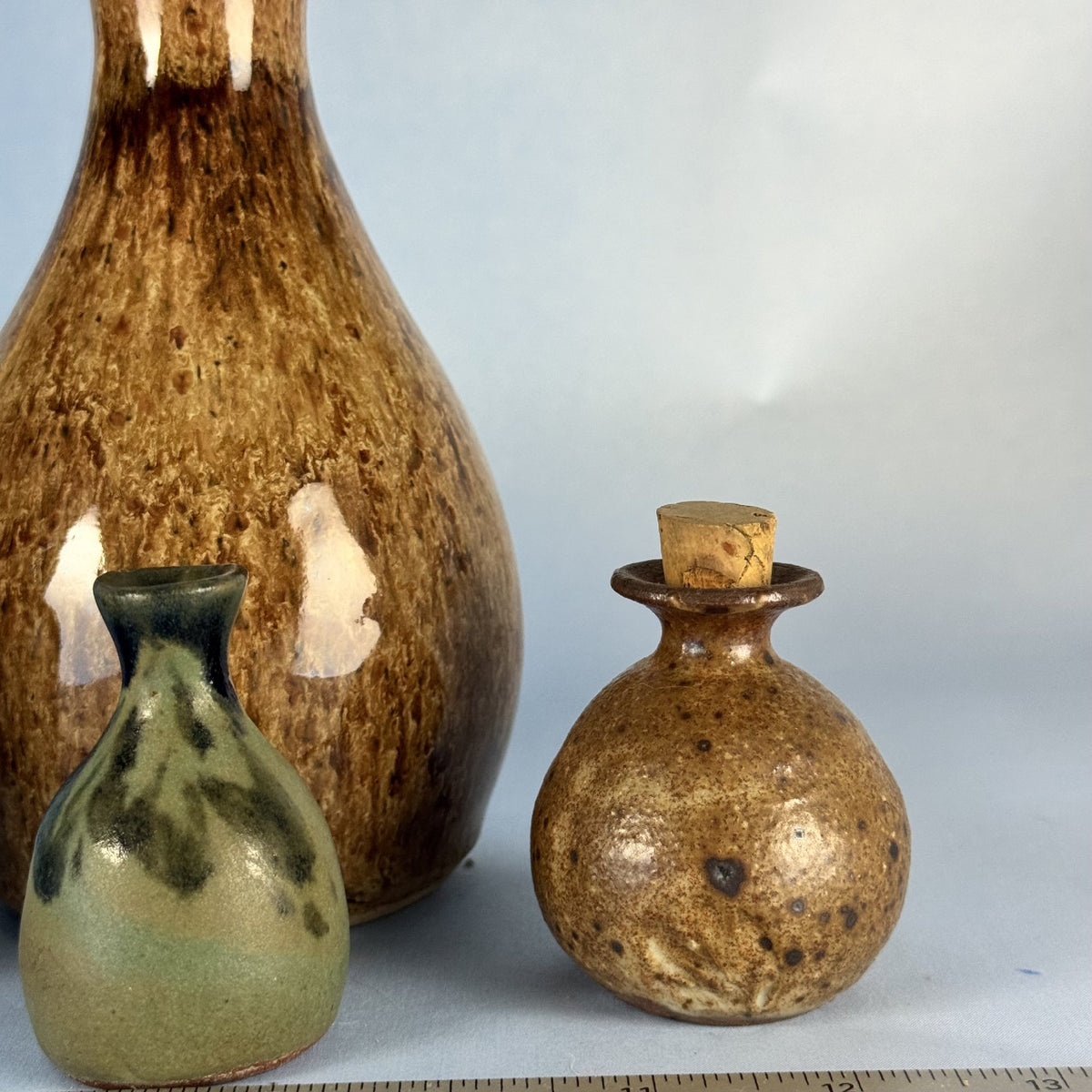 Set of Four Hand-Made Ceramic Vases