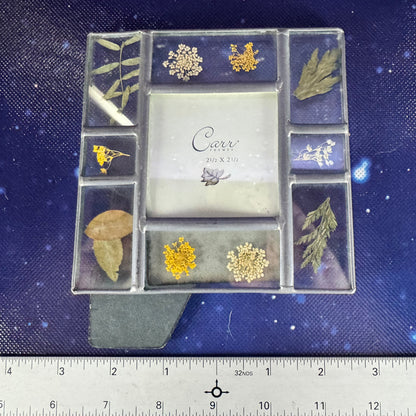 Pressed Flowers in Glass Rustic Frame