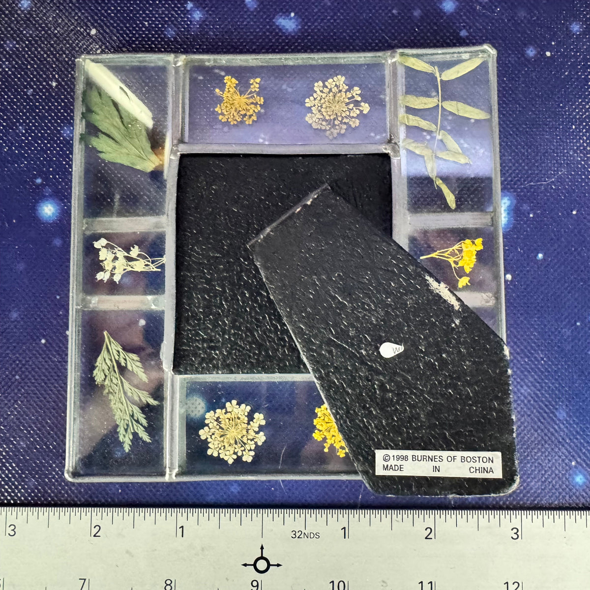 Pressed Flowers in Glass Rustic Frame