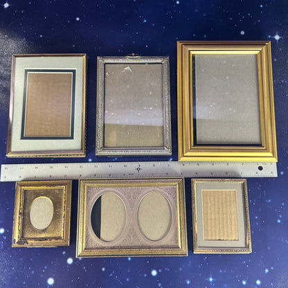 Set of Six Mixed Metal Gold Tone Vintage Frames